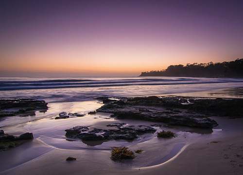 mollymook seashore during golden hour coast