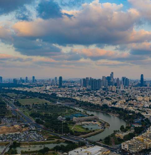 israel aerial photo of city tel aviv