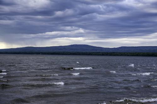 Lesser Slave Lake landscape with clouds image - Free