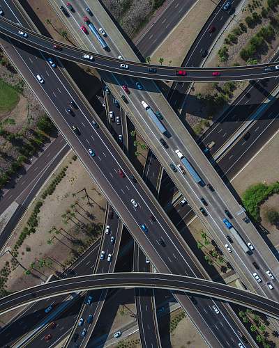 phoenix high-angle photo of road with vehicles az