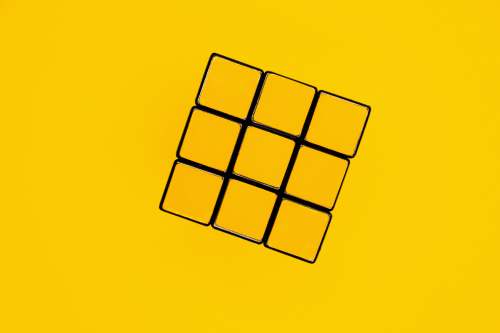 color white and blue square illustration yellow