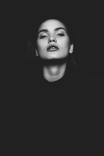   black and white  woman  portrait  darkness 