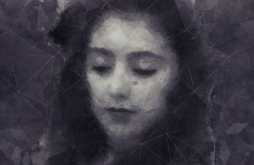   creative  black and white  portrait 