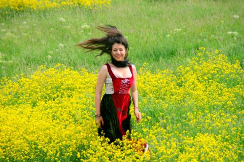   nature  girl  field  meadow  prairie 