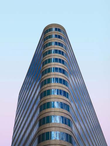  blue concrete building 
